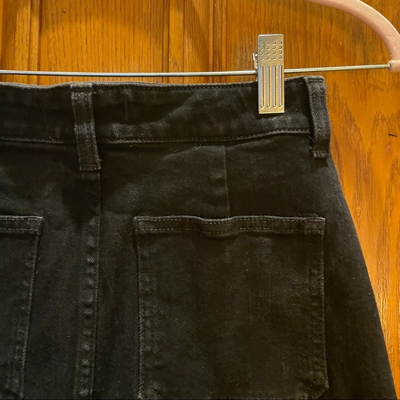 Denim Zip Utility Skirt in Black Frost - Picture 8 of 9